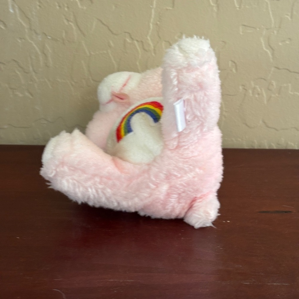 Cheer Bear Care Bear Pink W/ Rainbow Plush Toy Stuffed Animal Vintage 1980s Mini - Picture 6 of 9